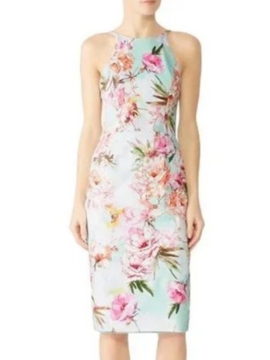 Black Halo Dresses & Skirts - Black Halo Montego Mint Green
Floral Halter Midi Dress, Size Zero, EUC